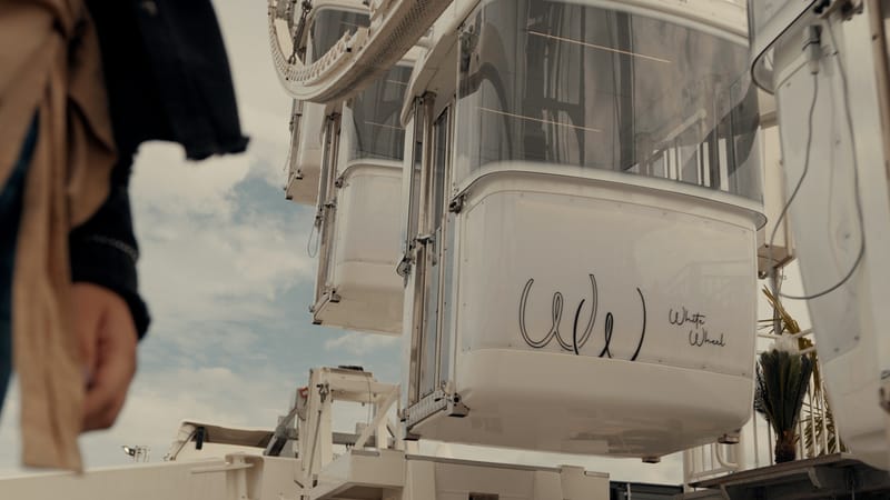 Gondelbeklebung mit Markenbranding am Riesenrad
